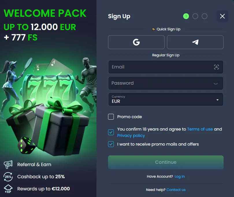 megabet register